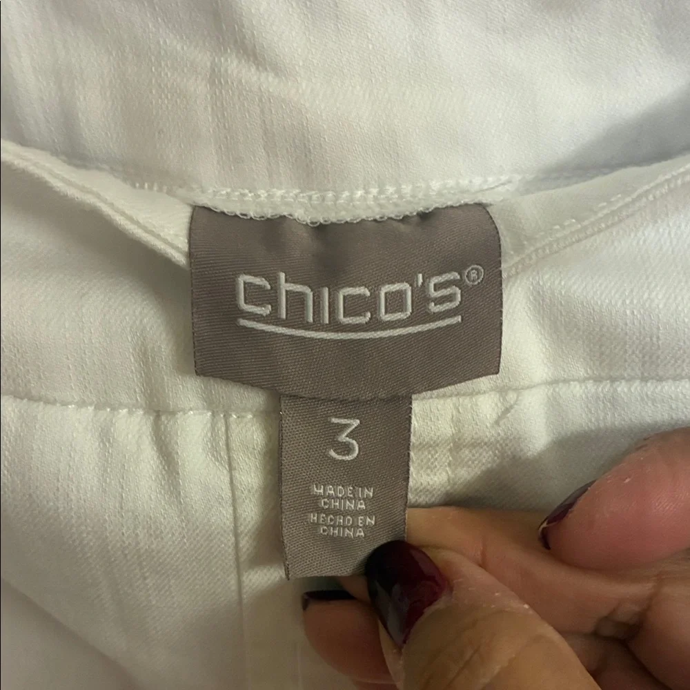 NWT Elegant Chico’s White Women's Skort in Sz 3-equivalent to a Sz 16 - Picture 7 of 9